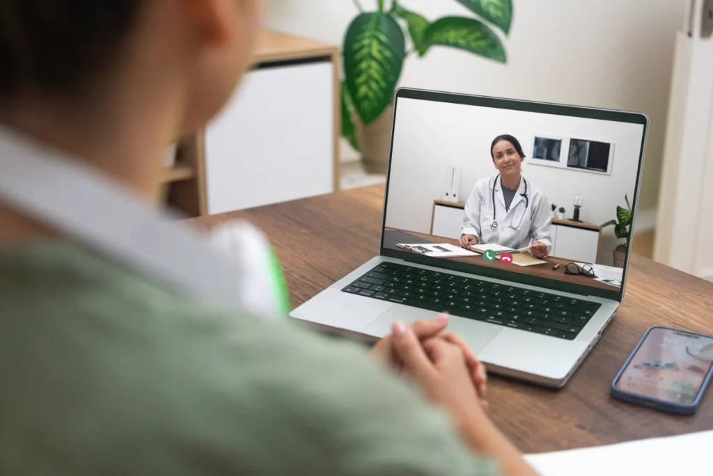 Online consultation with a provider